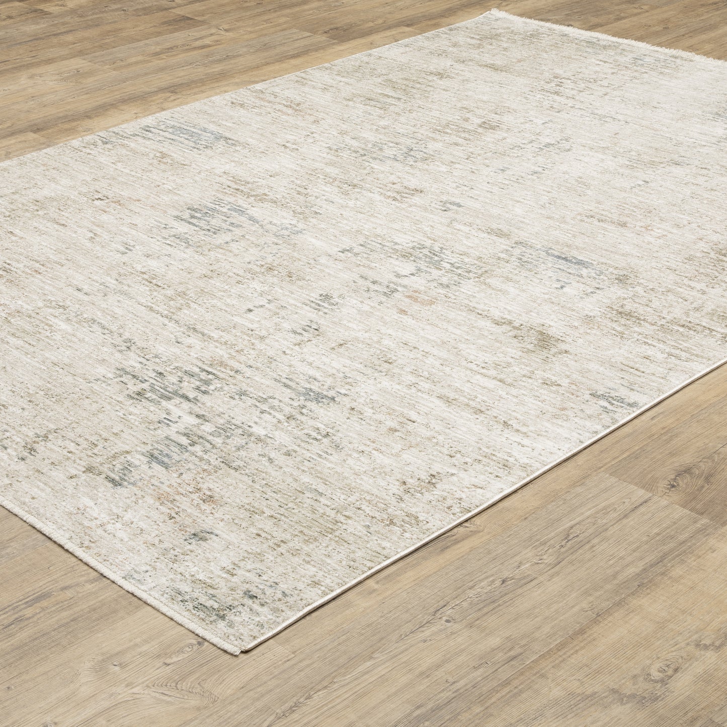 Soho Distressed Beige/ Grey Abstract Cut Pile Rug