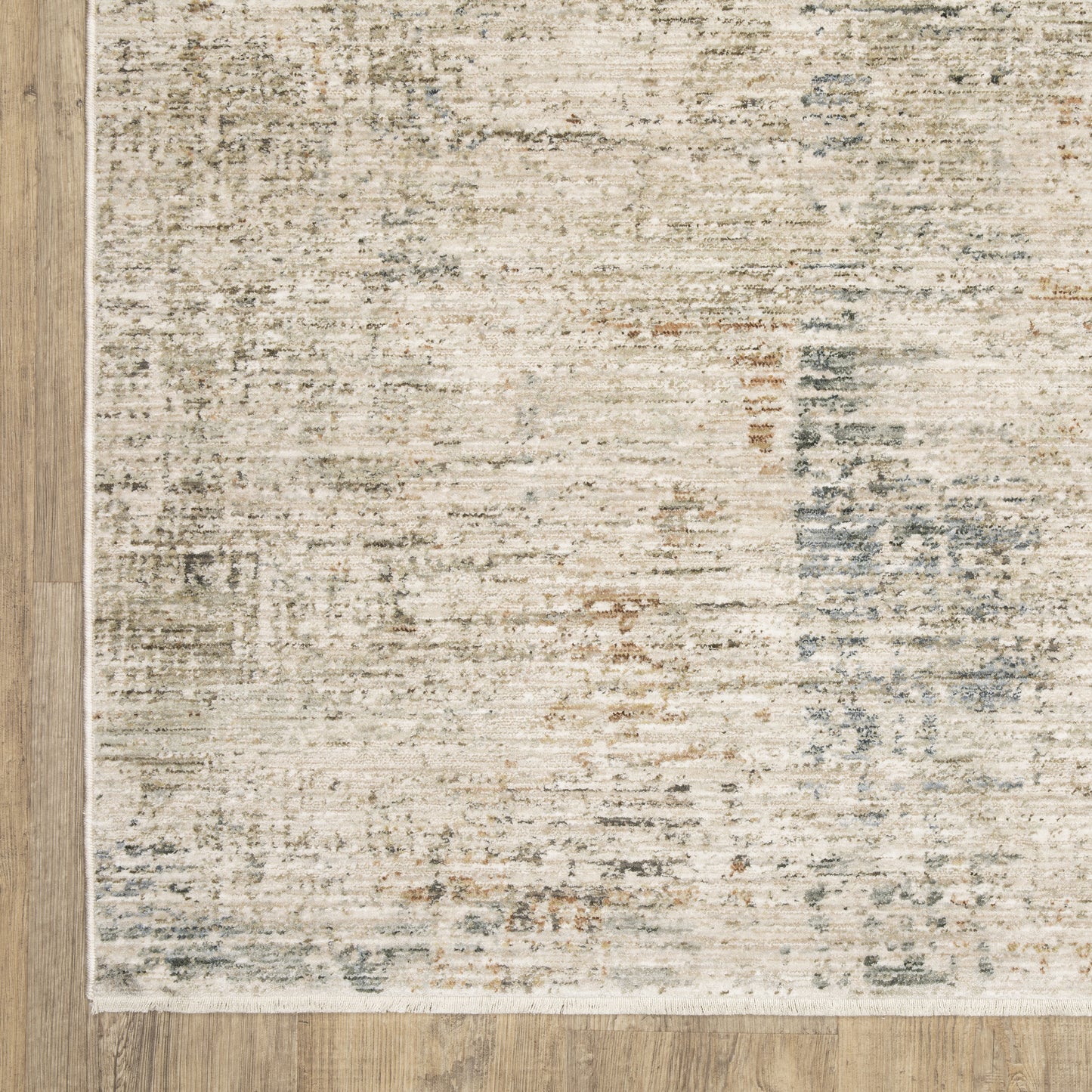 Soho Distressed Beige/ Grey Abstract Cut Pile Rug