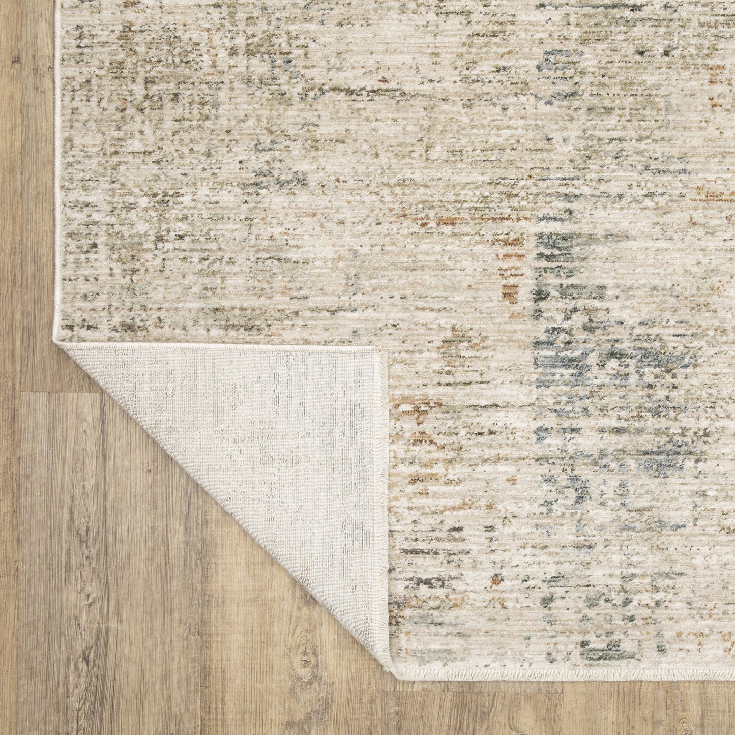 Soho Distressed Beige/ Grey Abstract Cut Pile Rug