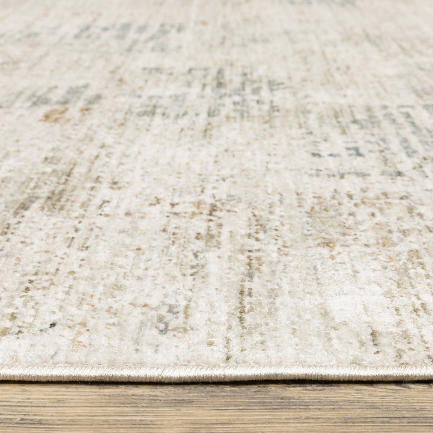 Soho Distressed Beige/ Grey Abstract Cut Pile Rug