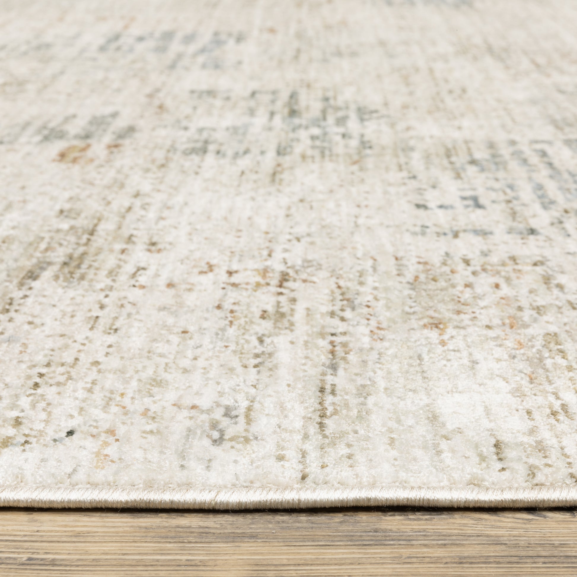 Soho Distressed Beige/ Grey Abstract Cut Pile Rug