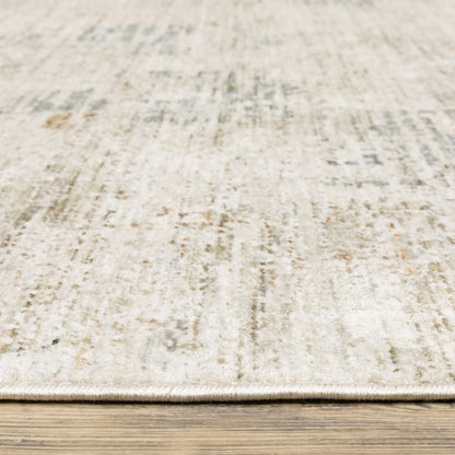 Soho Distressed Beige/ Grey Abstract Cut Pile Rug