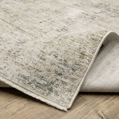 Soho Distressed Beige/ Grey Abstract Cut Pile Rug
