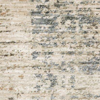 Soho Distressed Beige/ Grey Abstract Cut Pile Rug