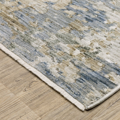 Soho Abstract Beige/ Multi Cut Pile Rug