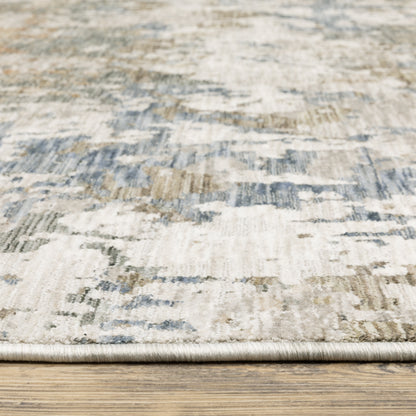 Soho Abstract Beige/ Multi Cut Pile Rug