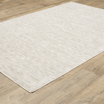 Soho Distressed Beige/ Ivory Stripe Cut Pile Rug