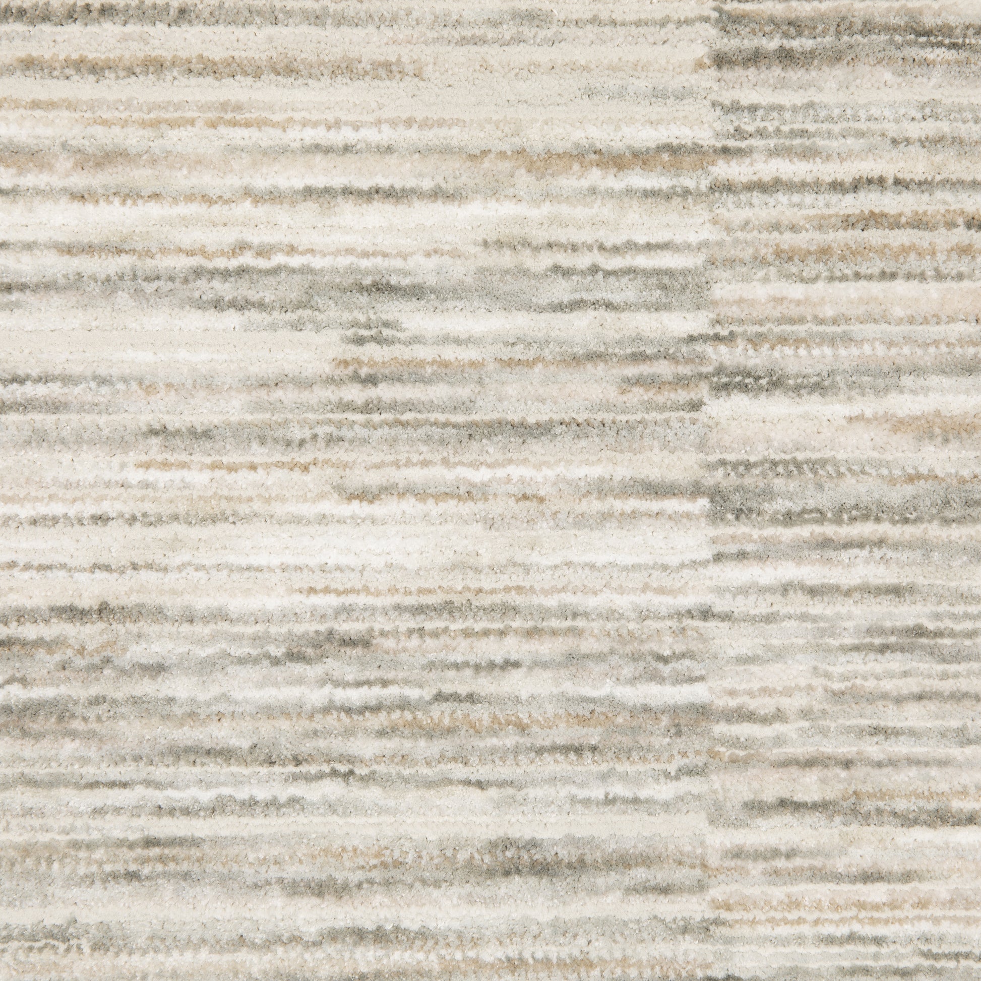Soho Distressed Beige/ Ivory Stripe Cut Pile Rug