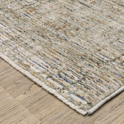 Soho Distressed Beige/ Multi Abstract Cut Pile Rug