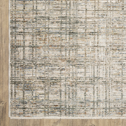 Soho Distressed Beige/ Multi Abstract Cut Pile Rug