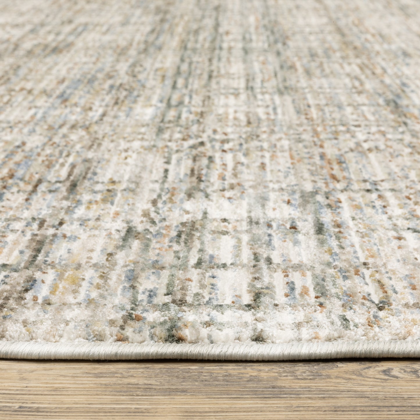 Soho Distressed Beige/ Multi Abstract Cut Pile Rug