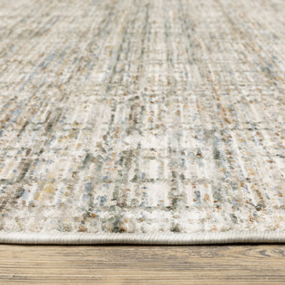 Soho Distressed Beige/ Multi Abstract Cut Pile Rug