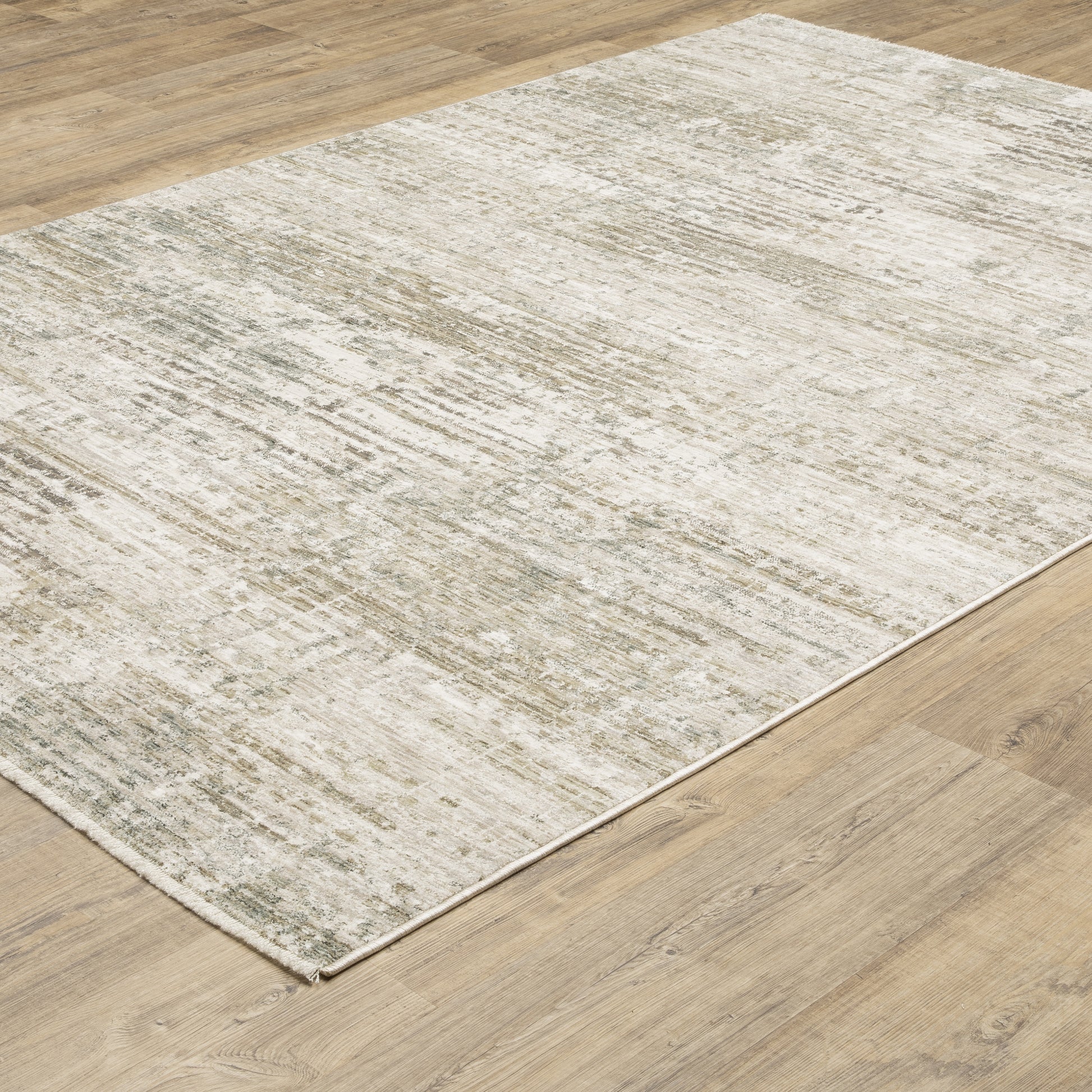 Soho Distressed Beige/ Grey Abstract Cut Pile Rug