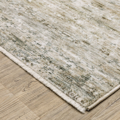 Soho Distressed Beige/ Grey Abstract Cut Pile Rug