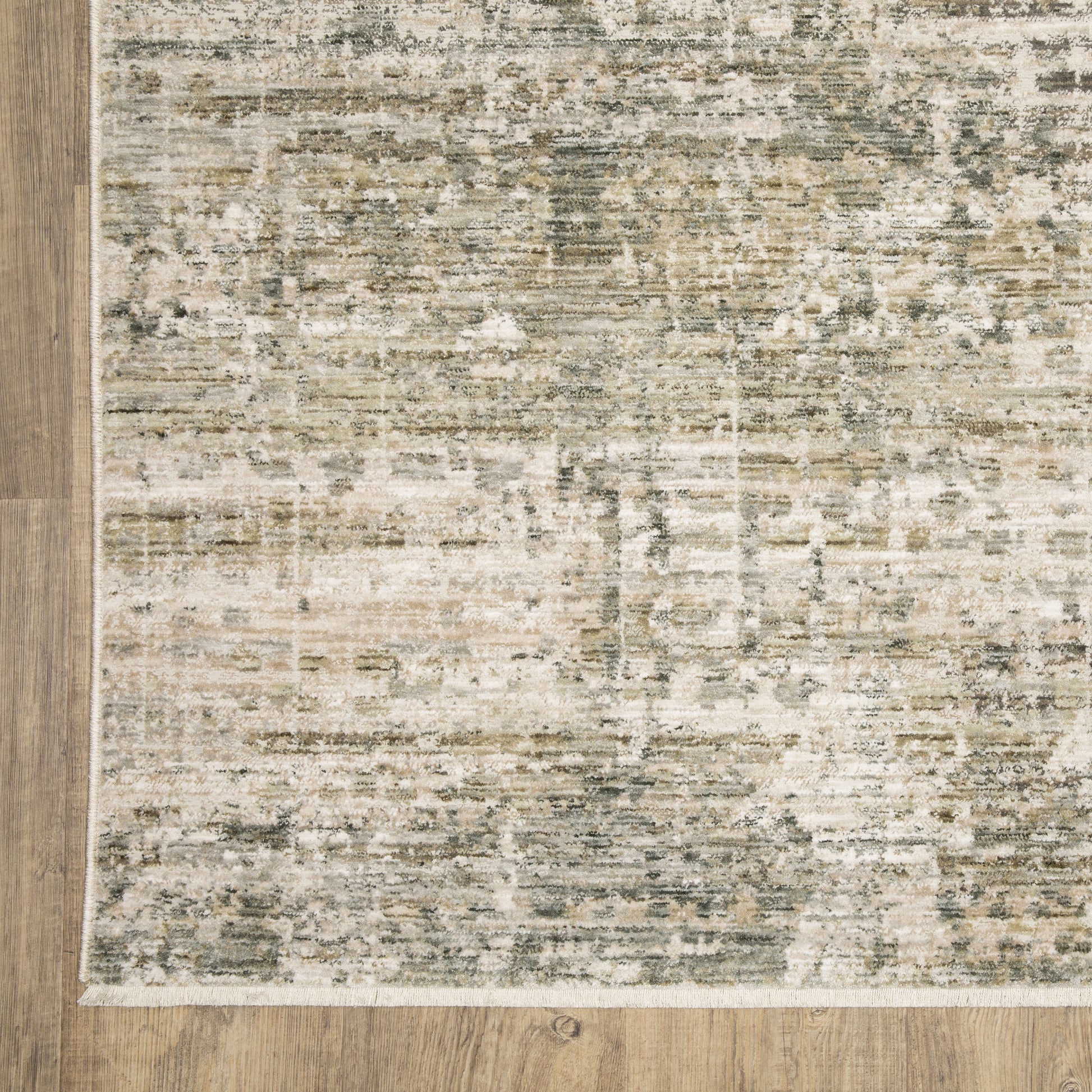 Soho Distressed Beige/ Grey Abstract Cut Pile Rug