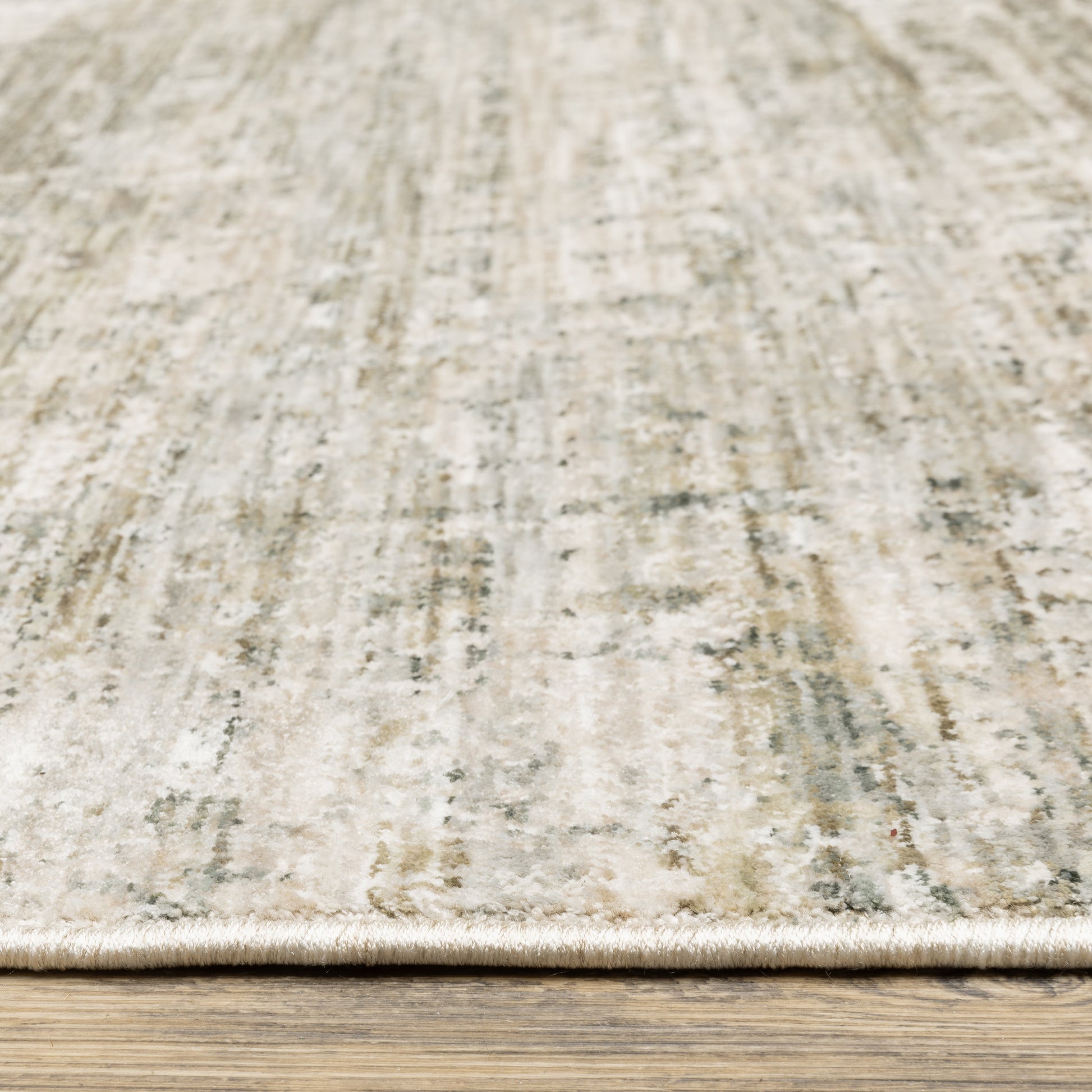 Soho Distressed Beige/ Grey Abstract Cut Pile Rug