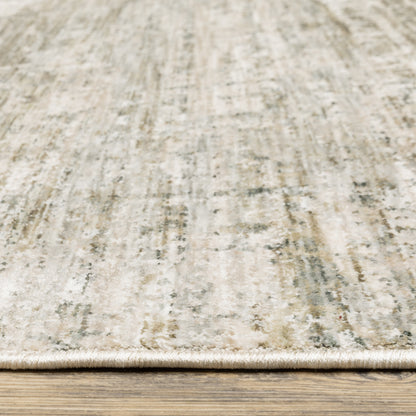 Soho Distressed Beige/ Grey Abstract Cut Pile Rug