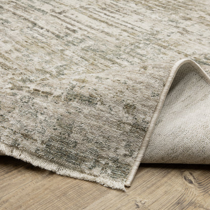 Soho Distressed Beige/ Grey Abstract Cut Pile Rug