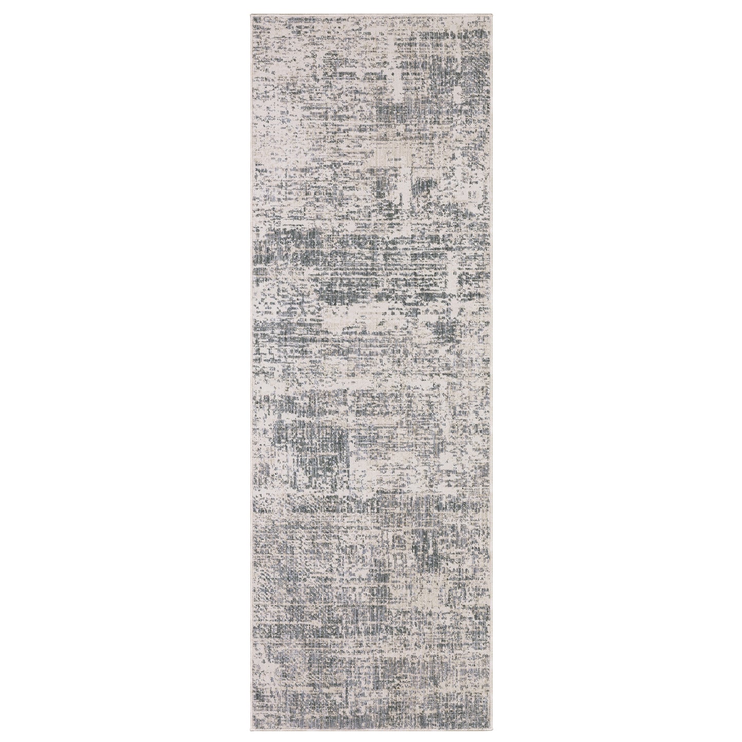 Soho Soh07 Grey/ Blue Distressed Abstract Rug