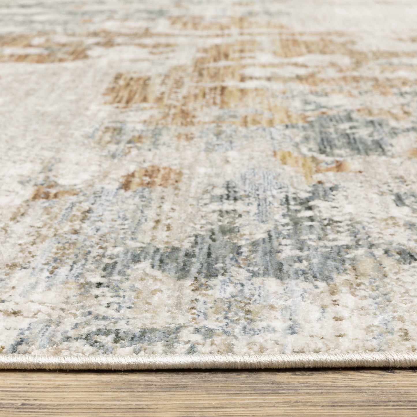 Soho Abstract Beige/ Rust Cut Pile Rug