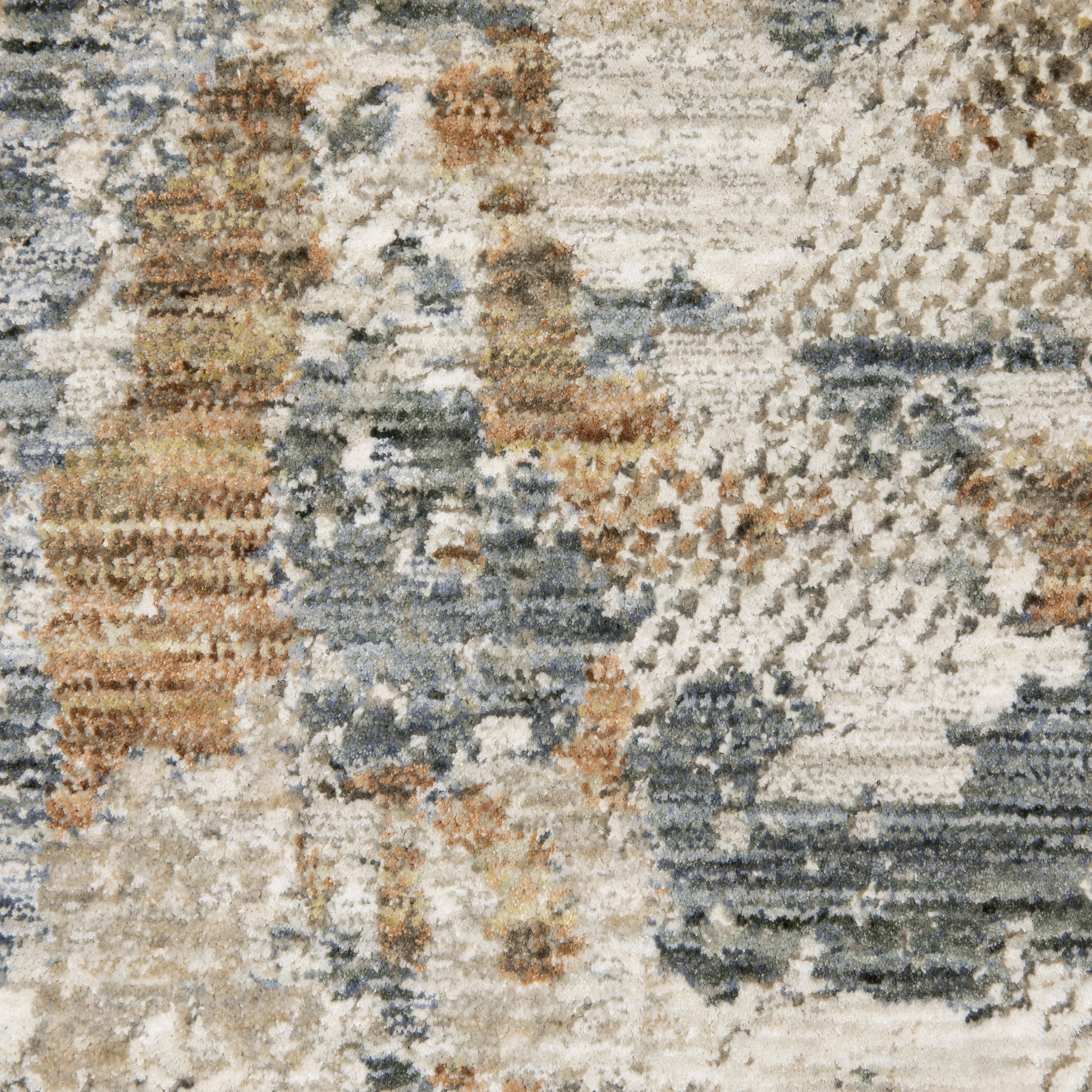 Soho Abstract Beige/ Rust Cut Pile Rug