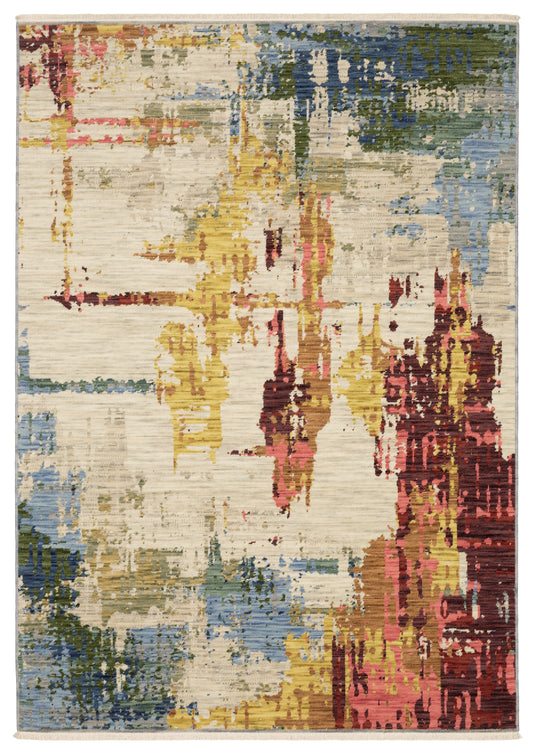 Soleri SOL01 Beige Abstract Rug