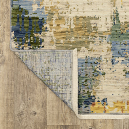 Soleri Abstract Beige/ Multi Cut Pile Rug