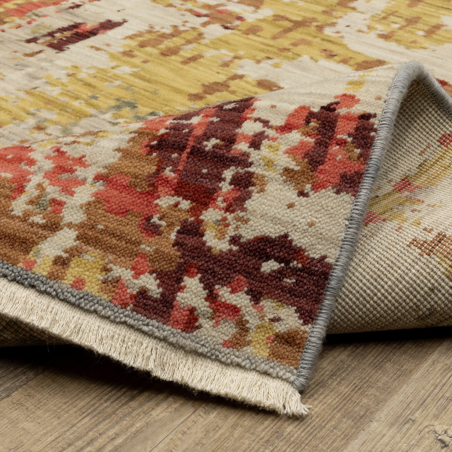 Soleri Abstract Beige/ Multi Cut Pile Rug