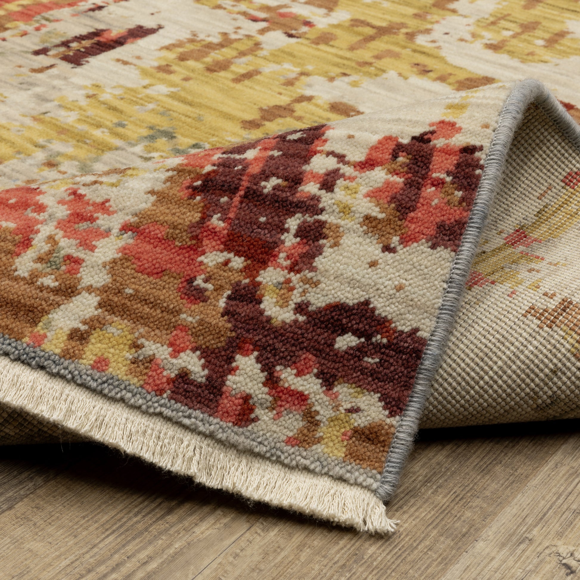 Soleri Abstract Beige/ Multi Cut Pile Rug