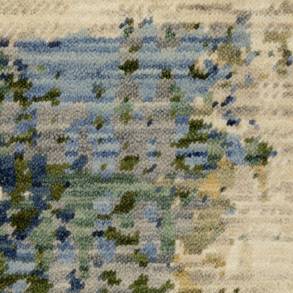 Soleri Abstract Beige/ Multi Cut Pile Rug