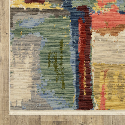 Soleri Abstract Multi/ Pink Cut Pile Rug