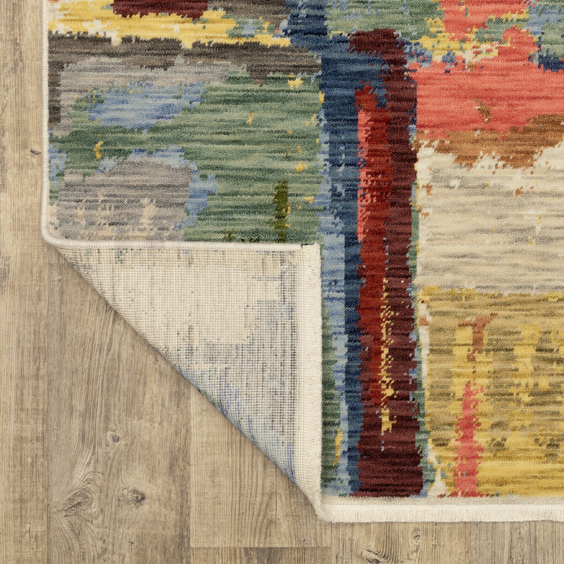 Soleri Abstract Multi/ Pink Cut Pile Rug