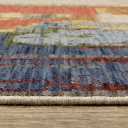 Soleri Abstract Multi/ Pink Cut Pile Rug