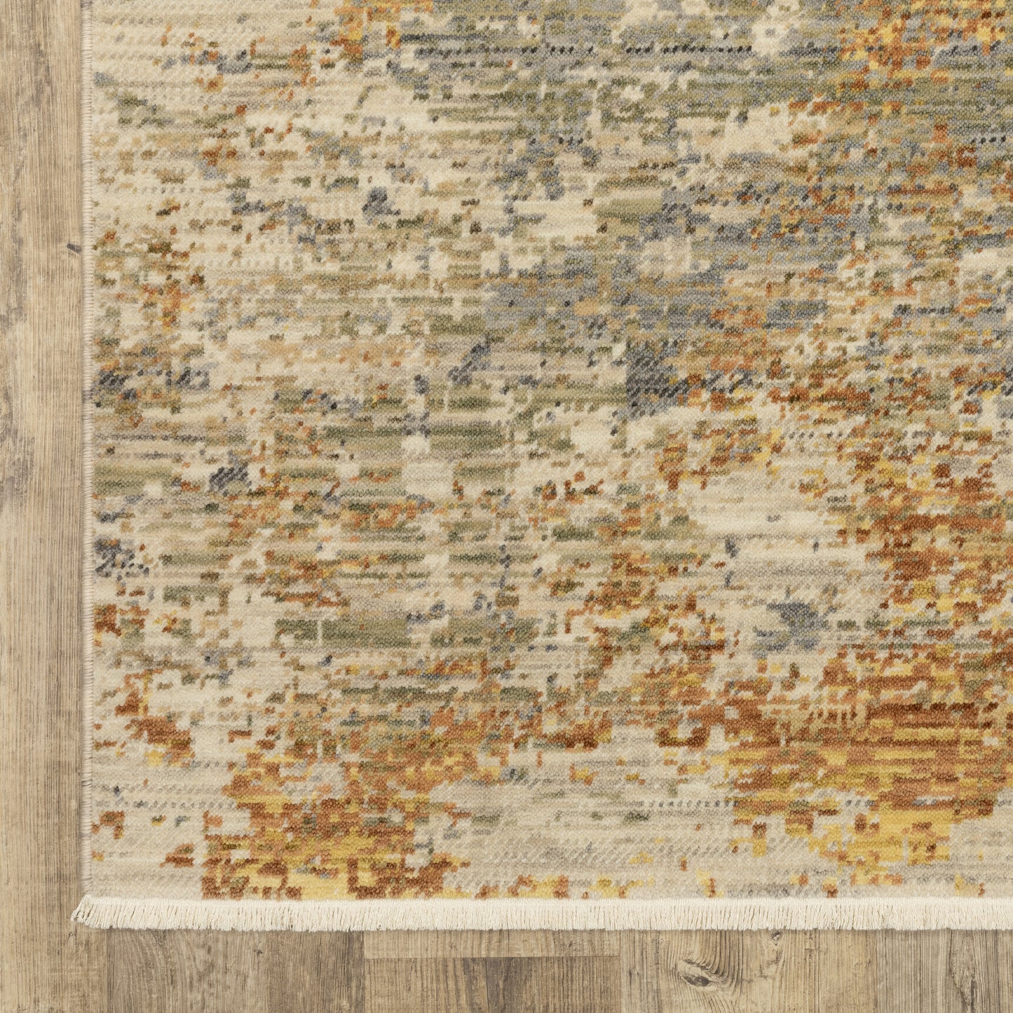 Soleri Abstract Beige/ Gold Cut Pile Rug