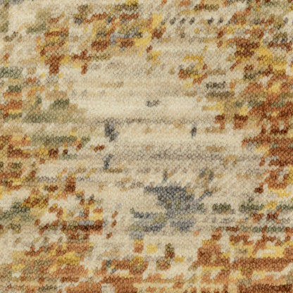 Soleri Abstract Beige/ Gold Cut Pile Rug