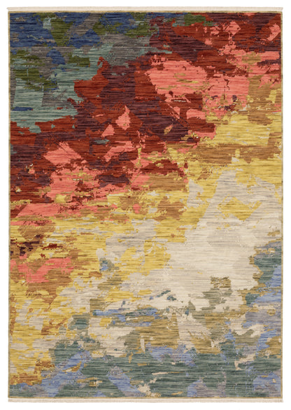 Soleri SOL04 Beige Abstract Rug
