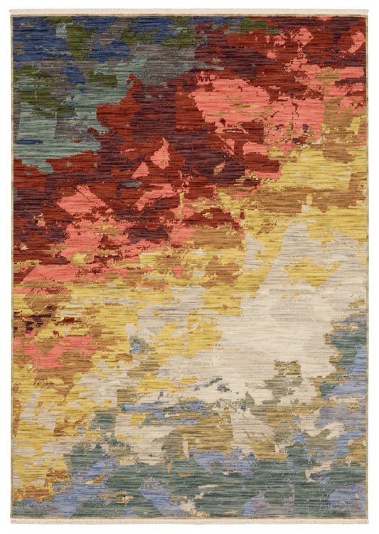 Soleri SOL04 Beige Abstract Rug