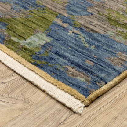 Soleri Abstract Beige/ Multi Cut Pile Rug