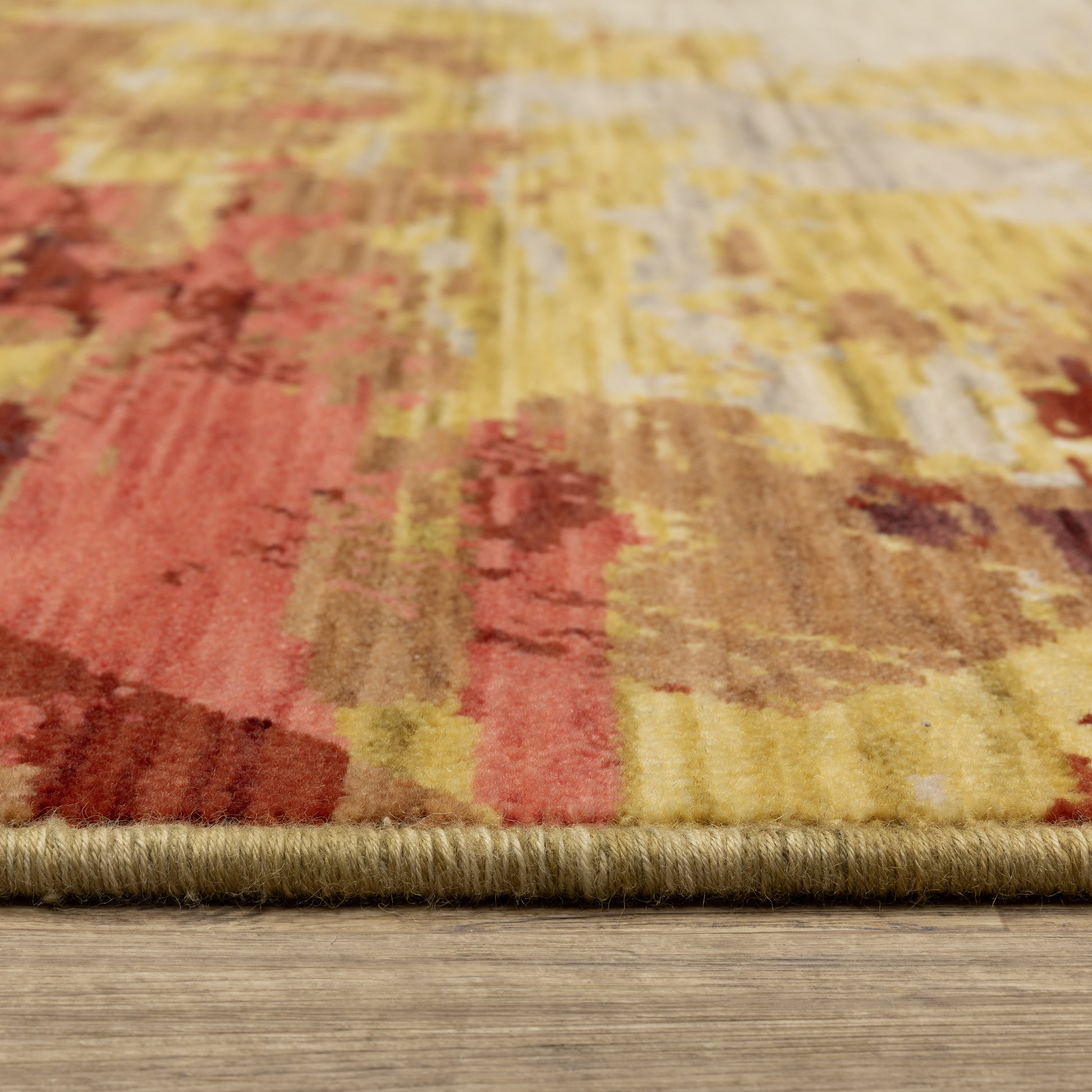 Soleri Abstract Beige/ Multi Cut Pile Rug