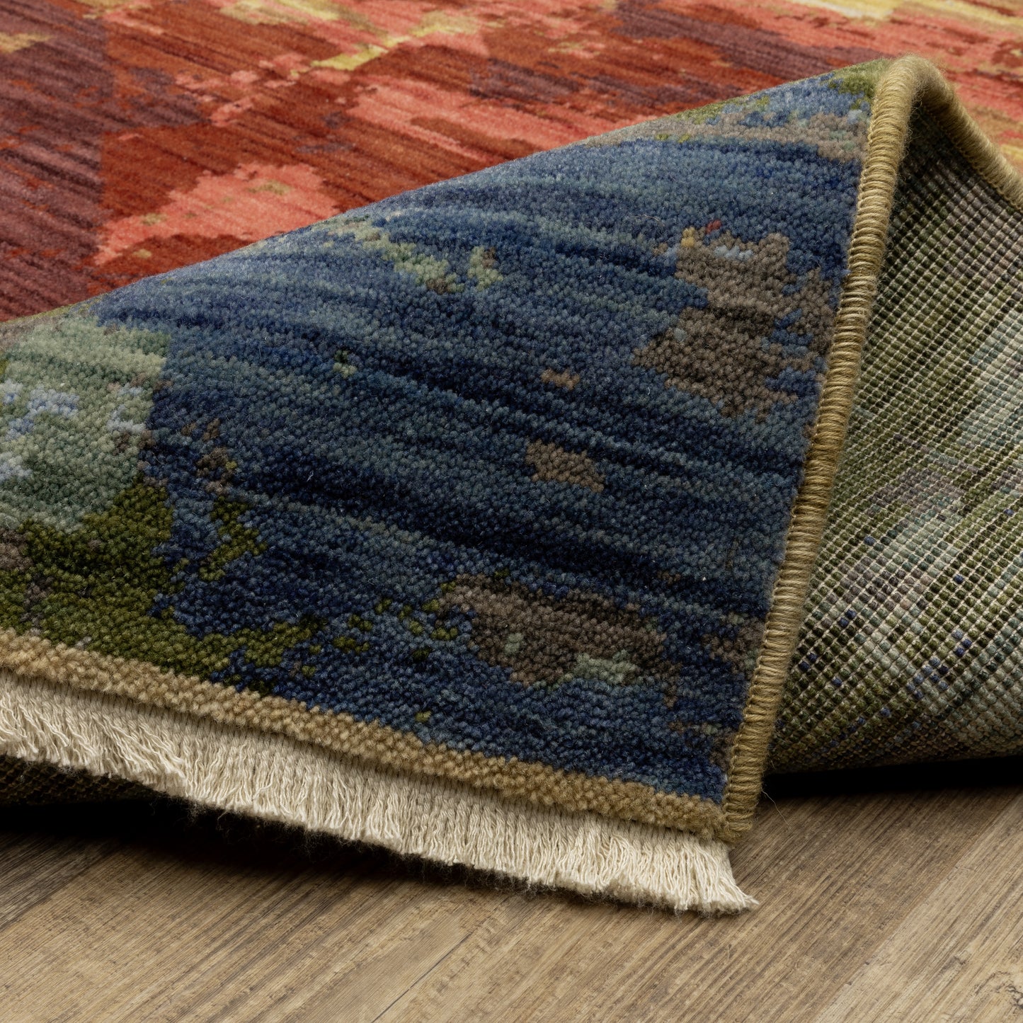 Soleri Abstract Beige/ Multi Cut Pile Rug
