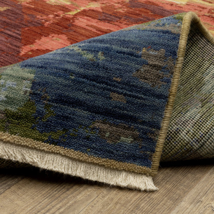 Soleri Abstract Beige/ Multi Cut Pile Rug