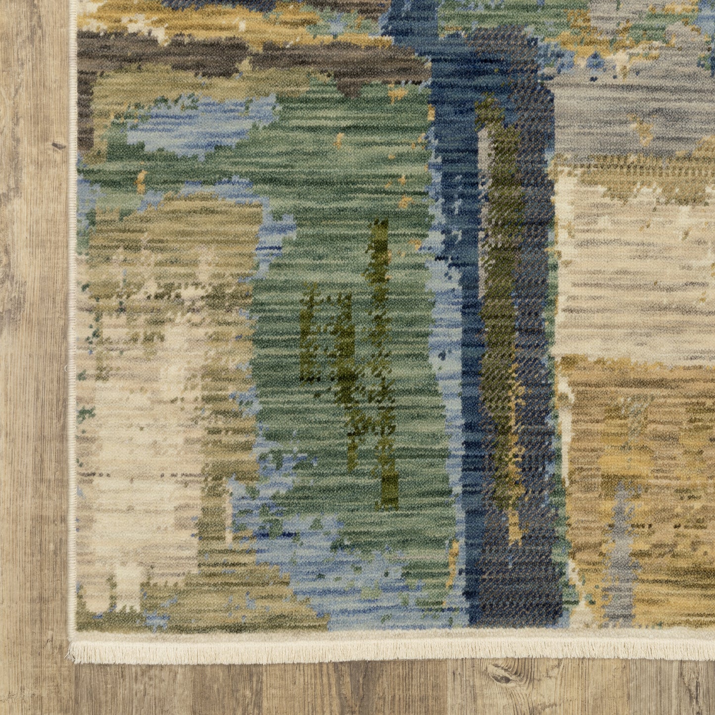 Soleri Abstract Blue/ Green Cut Pile Rug
