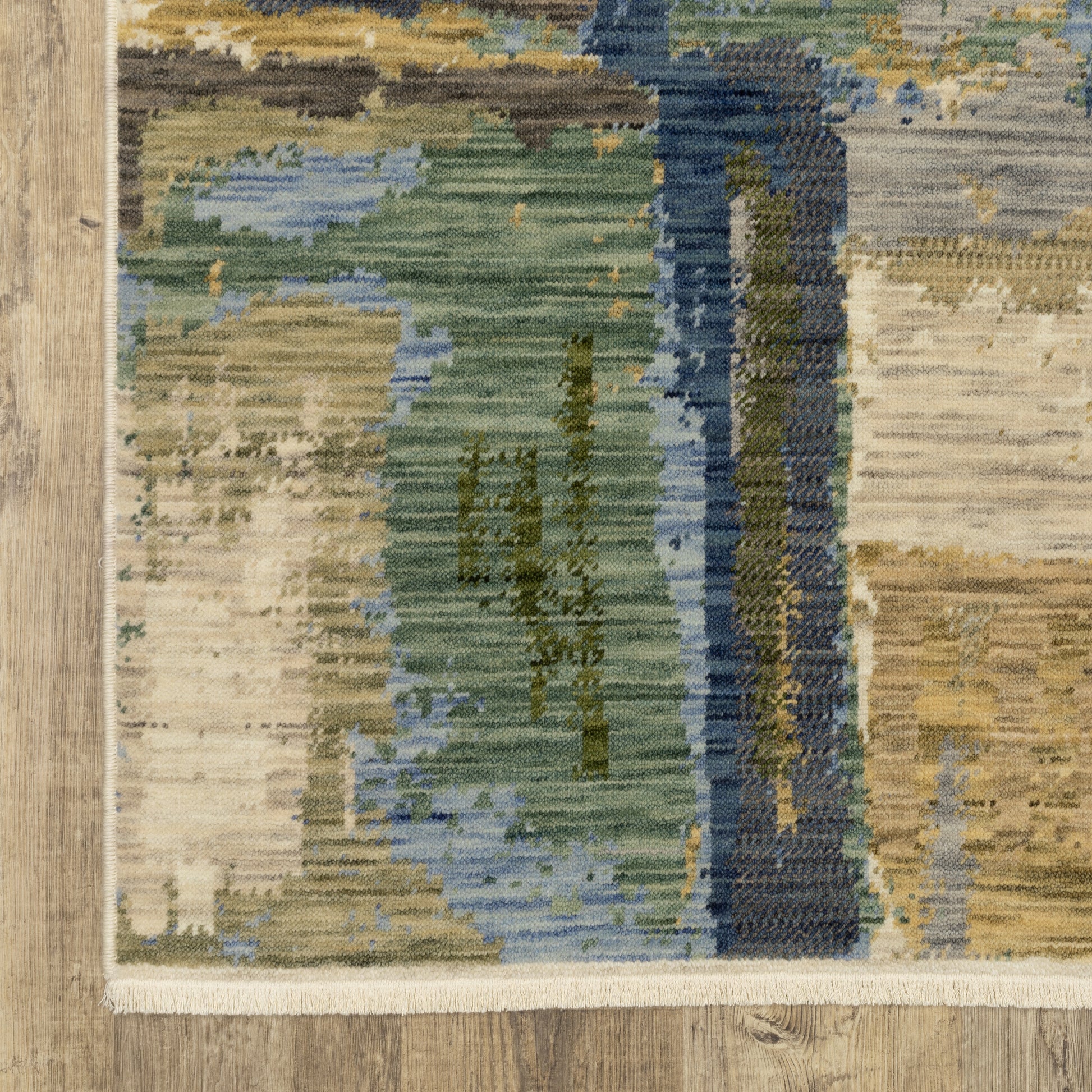 Soleri Abstract Blue/ Green Cut Pile Rug