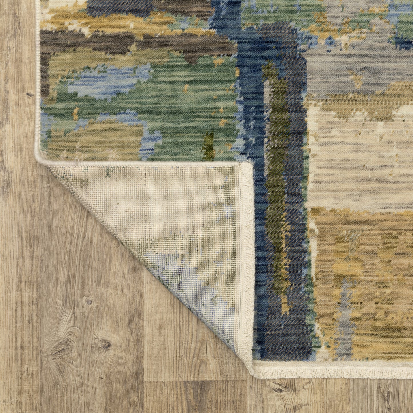 Soleri Abstract Blue/ Green Cut Pile Rug