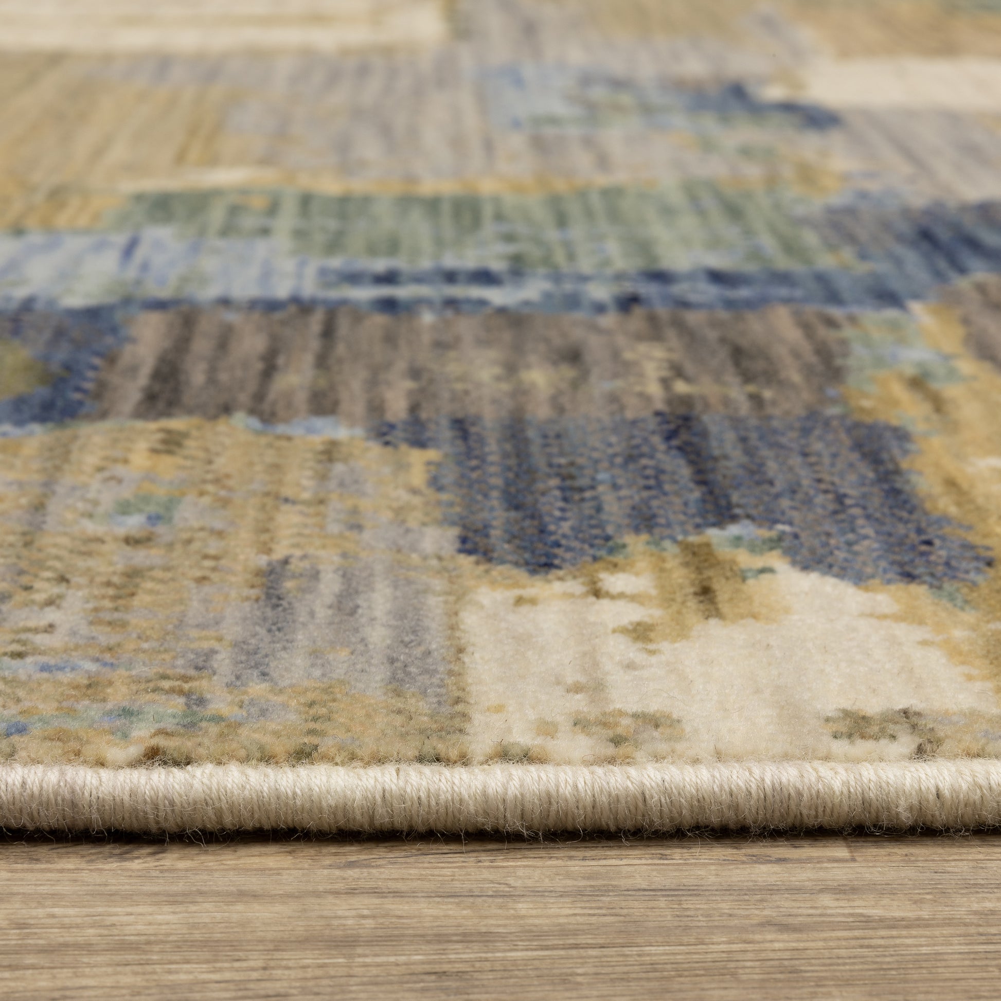 Soleri Abstract Blue/ Green Cut Pile Rug