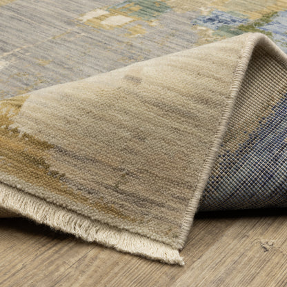 Soleri Abstract Blue/ Green Cut Pile Rug