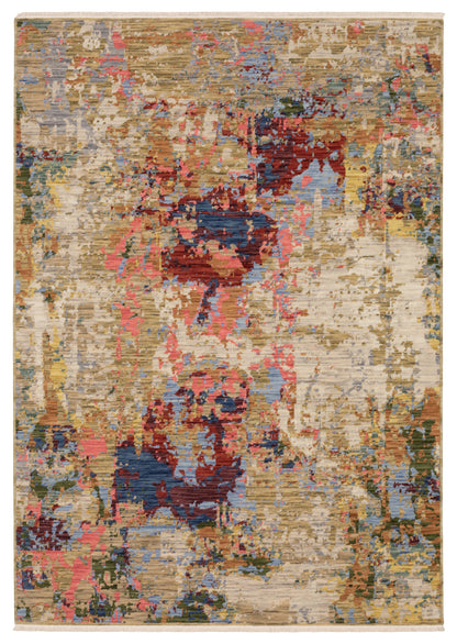 Soleri SOL06 Beige Abstract Rug