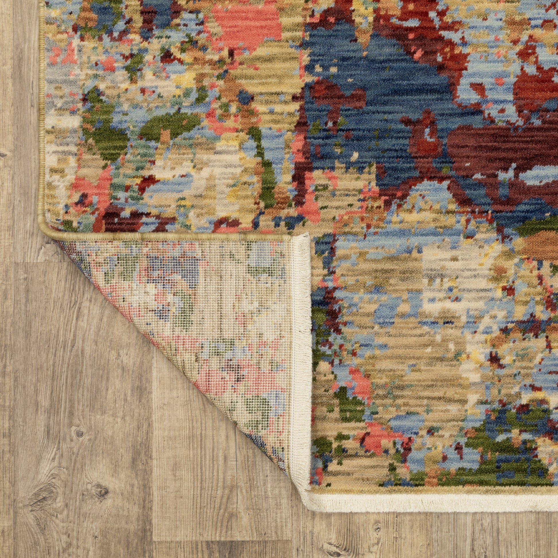 Soleri Abstract Beige/ Multi Cut Pile Rug