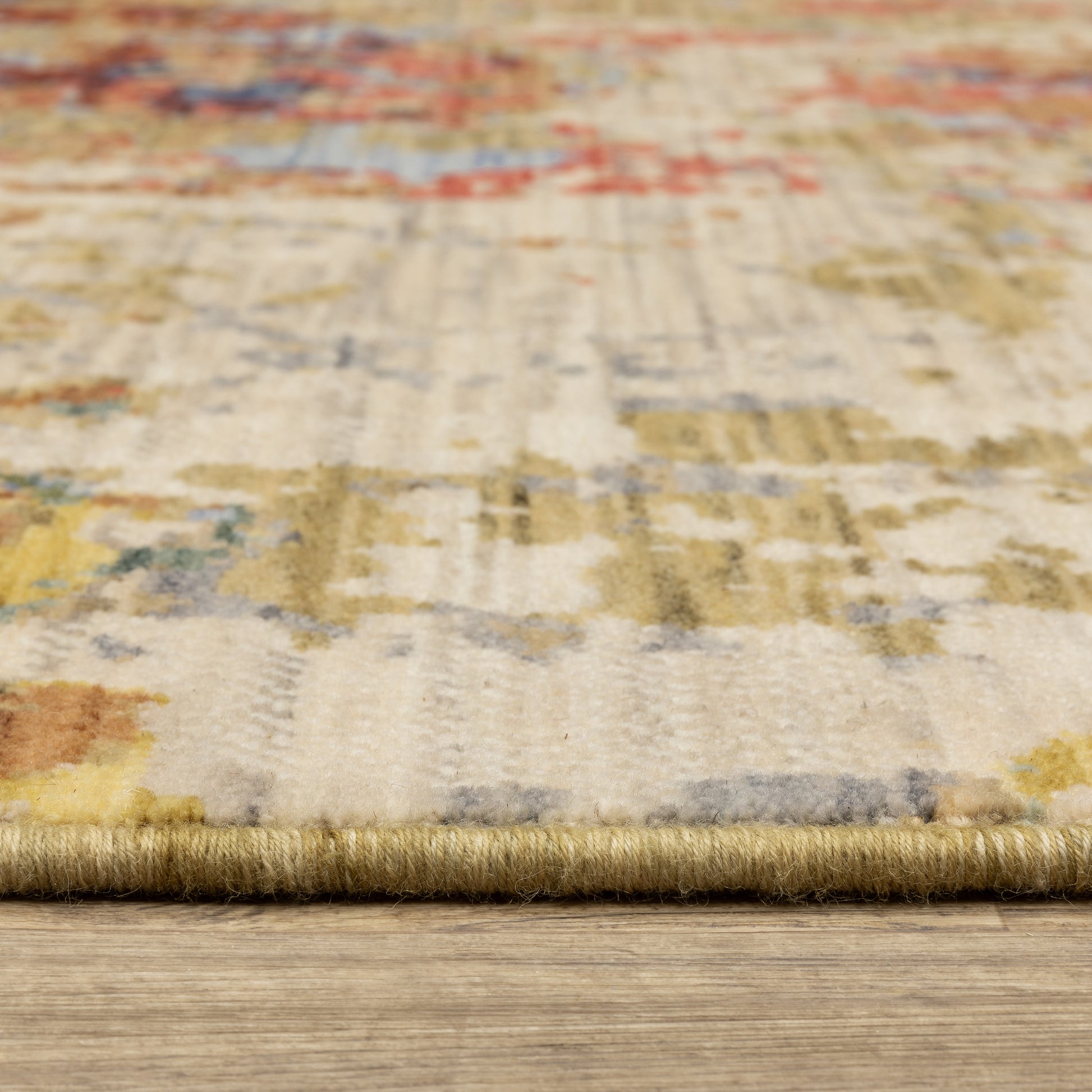 Soleri Abstract Beige/ Multi Cut Pile Rug