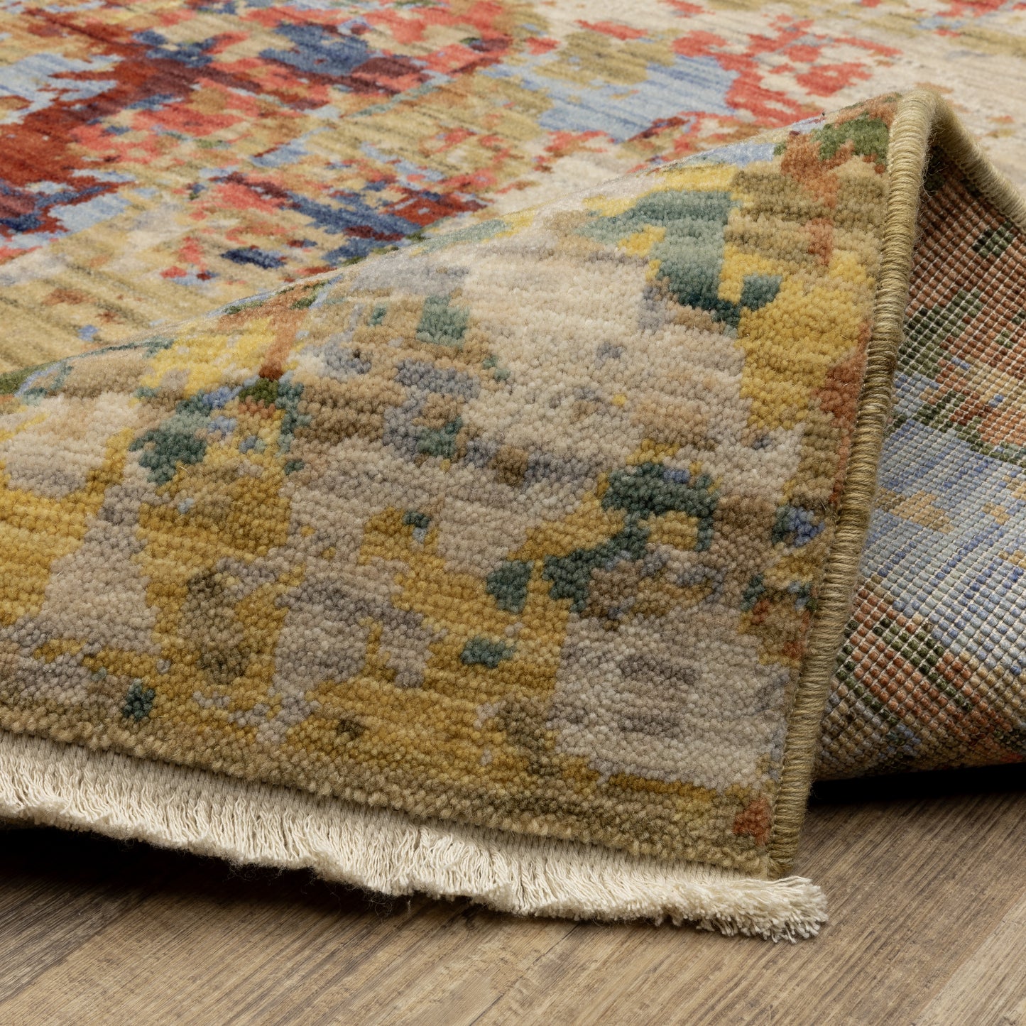 Soleri Abstract Beige/ Multi Cut Pile Rug